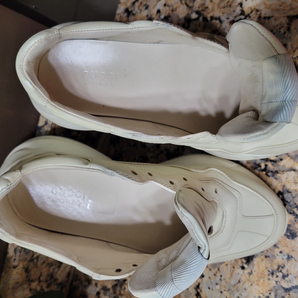 Womens Rhyton Gucci Logo Sneakers